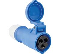 as - Schwabe CEE Accoppiatore caravan - 230 V / 16 A accoppiatore esterno con morsetti a vite - Spina sostituibile per caravan e camper - Per uso esterno - IP44 - Made in Germany - Blu I 60471