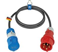 as - Schwabe CEE Cavo adattatore caravan 1,5 m - Spina CEE 400 V / 16 A / 5 poli & attacco CEE con coperchio incernierato 230 V / 16 A / 3 poli - Adatto per interni / esterni - IP44 - Made in Germany