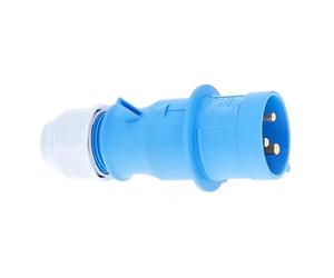 as - Schwabe CEE Spina 230V/32A/3poli, Spina da Esterno con terminali a Vite, Compatibile con Campeggio, Caravan e Camper, Ideale per Uso Esterno, IP44, Made in Germany, Blu, 60590