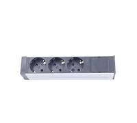 as - Schwabe Ciabatta in alluminio da 10", 3 scomparti, senza cavo, con supporto, 230 V/16 A/3500 W, per server, nero/argento, IP20