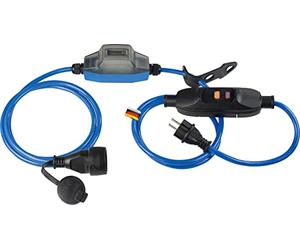 as - Schwabe Contatore elettrico ROCO con PRCD, conforme alla MID, 1 fase, analogico, 5 + 1 cifre - 230 V/16 A/max. 3500 W - con linguetta di sospensione, IP44, 61760