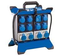 as - Schwabe Distributore di alimentazione portatile CEE Stecky Duo 5, spina CEE + 7 prese con contatto di protezione + 4 prese CEE + 2 porte USB, scatola di distribuzione dell'alimentazione mobile