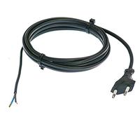 as - Schwabe Euro Cavo di collegamento da 1,5 m H03VVH2-F 2 x 0,75 mm - Spina Euro con cavo - 30 mm spela - IP20, Nero, 70642