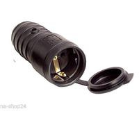 AS Schwabe Gomma Frizione IP44 Nero 230V/16A 2,5mm ² Accoppiatore Schuko