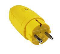 as - Schwabe 62403 - Presa di gomma senza cavo, IP 44, adatta ad ambienti esterni, colore giallo