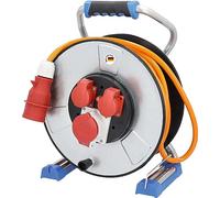 as - Schwabe IronCoat Xperts avvolgicavo CEE 40 m H07BQ-F 5G1,5, IP44 esterno con 2 prese con terra e 1 presa CEE 400 V 5 poli, protezione contro le scosse elettriche, Made in Germany