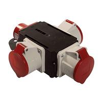 as - Schwabe MIXO Adattatore / Distributore di corrente ELBE - Spina CEE 3 prese CEE a 5 poli - Robusto distributore di corrente da cantiere - IP44 - Made in Germany I 60832