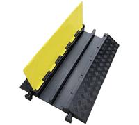 as - Schwabe Ponte cavi 2K MAXI, 2 canali, in gomma piena, nero, portata fino a 10t, lunghezza 885 x 580 x 75 mm, dimensioni canale 95 x 75 mm, 63228