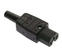 as - Schwabe presa IEC - Tipo C15 - Presa per elettrodomestici fino a 120° C - Connettore alimentazione C15 - 2 poli - Cavi di collegamento fino a max. 3G1,5 - 230V/10A - Made in Germany - nero, 62082