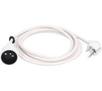 as - Schwabe Prolunga 3 m H05VV-F 3G1,5 IP20, spina angolata, presa 2P+T, bianco