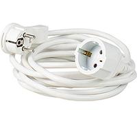 as - Schwabe Cavo di prolunga 2 m con spina piatta - Cavo di prolunga con spina di protezione e attacco di protezione - per interni - estremamente piatto - 230 V, 16 A - IP20 - bianco, 50211