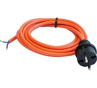 as - Schwabe PUR Cavo di collegamento per cantieri 5 m - Cavo robusto 230 V 16 A con rivestimento esterno in poliuretano H07BQ-F 2x1,5 - Connettore per contorno, estremità 30 mm rivestito, arancione