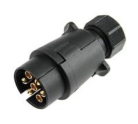 as - Schwabe Spina a 7 poli - Spina per rimorchio da 12 V per esterni e caravan - Adattatore DIN 1724 con connessione a vite - Accessori per caravan e camper - IP44 - Made in Germany - Nero I 60462