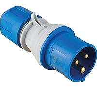 as - Schwabe - Spina CEE con indicatore di tensione Power Light 230 V, 16 A, 3 poli, spina esterna, IP44: resistente a corpi estranei e spruzzi d'acqua, adatto per uso esterno, blu | 61486