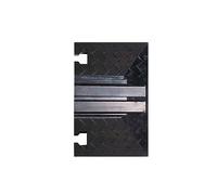as - Schwabe Terminale per ponte cavi 2K, 2 canali, in gomma piena, nero, portata fino a 10t, lunghezza x larghezza x altezza: 150 x 245 x 40 mm, dimensioni canale 32 x 32 mm, 63227