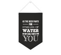 As The Deer Pants for Streams of Water, so My Soul Pants for You, striscione in tela motivazionale da appendere alla parete, striscione decorativo da parete, decorazione per casa, soggiorno, camera da
