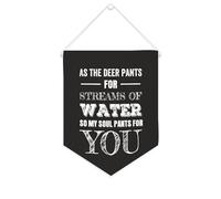 As The Deer Pants for Streams of Water, so My Soul Pants for You, striscione in tela motivazionale da appendere alla parete, striscione decorativo da parete, decorazione per casa, soggiorno, camera da