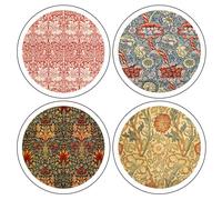 AS9640 William Morris Textiles Collection Absorbent Coasters, 4 - 1/10,2 cm, Set di 4