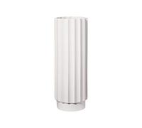 ASA ASA63016091 Artdeco - Vaso Rotondo, Struttura Scanalata, Ø 15 X 40 cm, Colore: Bianco Opaco