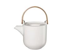 ASA Coppa White Yuki 19371017 - Teiera con manico in legno in porcellana, 0,6 l, dimensioni: 14,5 x 10,7 x 12 cm, colore: Bianco