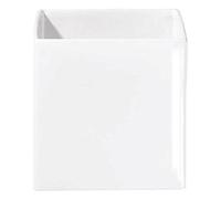 ASA Quadro Vaso, Ceramica, Bianco, 18x18x18 cm