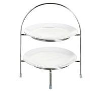 ASA SELECTION A Table Bianco Etagere 2 Livelli In Metallo Argento