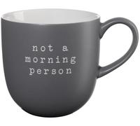 ASA Selection Henkelbecher Not A Morning Person, New Bone China, Grau matt 350ml