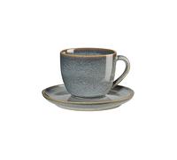 ASA SELECTION Tazza da cappuccino con piattino 0,23 l Saisons Denim azzurro