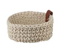 ASA Selezione cestini Cestino all'Uncinetto S Ecru Cestino del Pane Cestino Decorativo Cotone Ø 17 cm