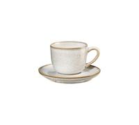 ASA SELECTION Tazza da espresso con piattino 0,09l Saisons Sand beige