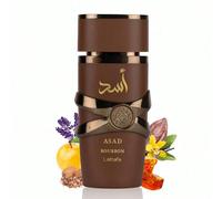 Asad Bourbon 100ML Eau de Parfum unisex Note di testa: pepe rosa, lavanda, mirabellaNote di cuore: cacao, davana, noce moscataNote di fondo: vetiver, vaniglia, ambraTipo di fragranza: aromatica, gourm