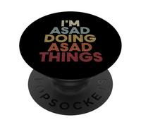 Asad Name Asad Personalized Name First Given PopSockets PopGrip Adesivo