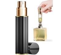 ASADAYS Atomizzatore per profumo ricaricabile, 10 ml, portatile, da viaggio, a prova di perdite, mini formato, erogatore di colonia, per uomini e donne (PA, nero Cambridge)