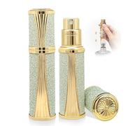 ASADAYS Nebulizzatore di profumo - New Shell - Bottiglia da viaggio ricaricabile con fondo spray, mini formato, alla moda, lucido, 5 ml, riempita a prova di perdite, portatile, aeroplano (leggero