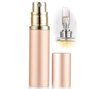 ASADAYS Nebulizzatore per profumo ricaricabile, flacone spray portatile da viaggio da 10 ml, a prova di perdite, mini formato, erogatore di colonia per uomini e donne (CA 10 ml, bagno oro rosa)