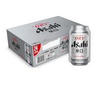 Asahi Super Dry Birra Premium Dry Lager, Cassa Birra con 24 Birre in Lattina da 33 cl, 7.92 L, Birra Giapponese dal Gusto Pulito, Secco e Rinfrescante, Gradazione Alcolica 5.2%