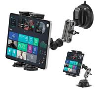 Asaiy Supporto Tablet Auto, Regolabile a 360° Supporto per iPad Girevole, Stabile e Lavabile, Ventosa in TPU, Per Parete, Auto, Compatibile Con iPad Pro, iPhone, Tablet e telefoni da 4,7-12,9”