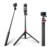 Asaiy Treppiede per selfie, treppiede portatile, accessorio per Hero, manico allungabile da 200 cm, treppiede leggero per selfie/live/registrazione video/viaggi