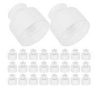 ASAKKURA 100 Pezzi Tappo a Strappo Manuale per Bottiglia Cosmetica 28mm, Coperchio di Ricambio in Plastica Bianca Resistente a Perdite, Compatibile Contenitori per Trucco e Cura