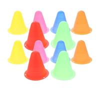 ASAKKURA 12 Mini Coni di Plastica per Allenamento Sportivo, Coni Arancioni e Colorati Impilabili, Marcatori da Calcio e Pattinaggio per Esercizi di Agilità e Percorsi Ostacoli e Adulti