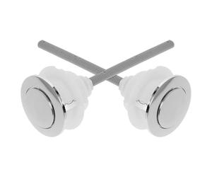 ASAKKURA 2 Pezzi Pulsanti di Scarico a Pressione Singola per Serbatoio Wc 38x46mm in Abs Compatibili Scarico Singolo, Ricambio per Toilette, Facile Installazione per Bagno