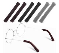 ASAKKURA 3 Paia Fermaocchiali in Maglia Antiscivolo, Cuscinetti per Tempie Morbidi e Flessibili, Supporto per Stanghette Occhiali Protezione Auricolare, Accessori per Occhiali da Vista