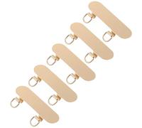ASAKKURA 5 Pezzi Clip per Laccio per Cellulare in Acciaio Inossidabile Oro Design a Doppio Orecchio e Spessore Ultra Sottile 0,4mm, Fissaggio Sicuro per Uso Quotidiano e Viaggi