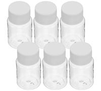 ASAKKURA 6 Bottiglie di Plastica Trasparenti da 30ml con Tappi di Perdite, Flaconi Portapillole Piccoli e Leggeri per Farmaci, Organizer da Viaggio Versatile per Casa e Ufficio