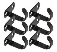 ASAKKURA 6 Ganci da Soffitto a Parete in Ferro Nero Montaggio a Vite, Appendiabiti Resistenti per Piante Sospese, Cappotti e Decorazioni, per Casa, Balcone e Giardino