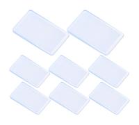 ASAKKURA 8 Pezzi Spessori Fermaporta a Cuneo in Pvc Trasparente per Livellamento Mobili e Wc, Design a Coste Antiscivolo, Flessibili e Tagliabili, Accessori per Stabilizzare Tavoli, Sedie