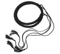 ASAKKURA Fascia per Chioma Uomo Arabo in Lana Treccia Dubai, Accessorio Shemagh Versatile per Feste e Vita Quotidiana, Copricapo Musulmano Comodo e Flessibile Nappa Nera