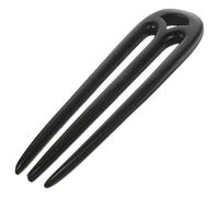 ASAKKURA Forchetta per Chioma in Legno a Tre Denti Bacchette, Accessorio per Chioma da Donna per Acconciature Eleganti e Retrò, Colore Nero