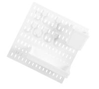 ASAKKURA Organizer da Parete Sospeso senza Forature Pannelli Forati Posteriori, Kit Mensole Modulari in Plastica Bianca per Casa e Ufficio, Soluzione Salvaspazio per Ingresso e Pareti