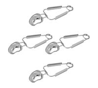 ASAKKURA Pinze per Lumache in Acciaio Inox 4 Pezzi, Pinze Multifunzione per Alimenti Molla a Pressione, Clip per Servire al Ristorante e Barbecue, Utensili da Cucina per Buffet e Catering